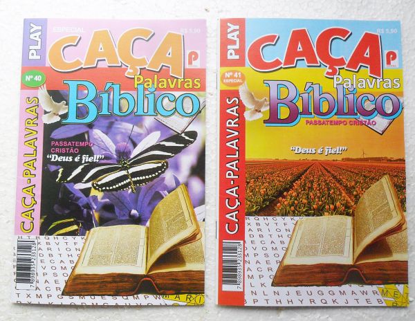 KIT DE CAÇA PALAVRAS BÍBLICO COM 10 REVISTAS SEM R